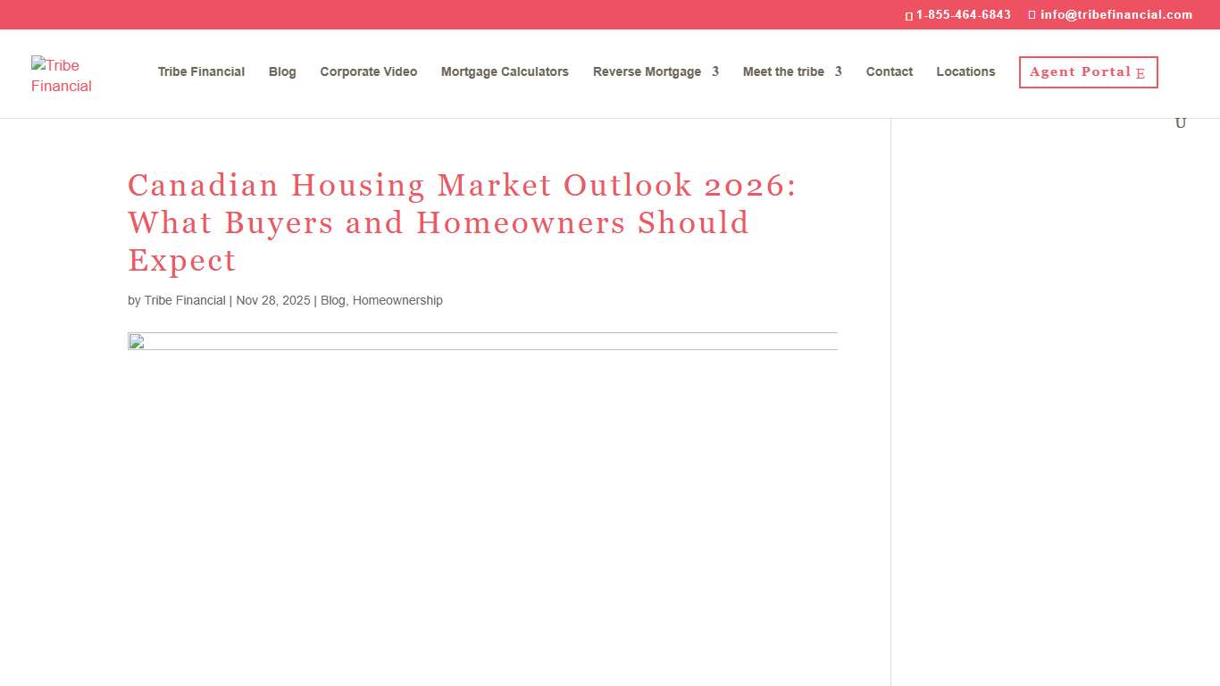 Canadian Housing Market Outlook 2026: What Buyers and Homeowners Should Expect Tribe Financial